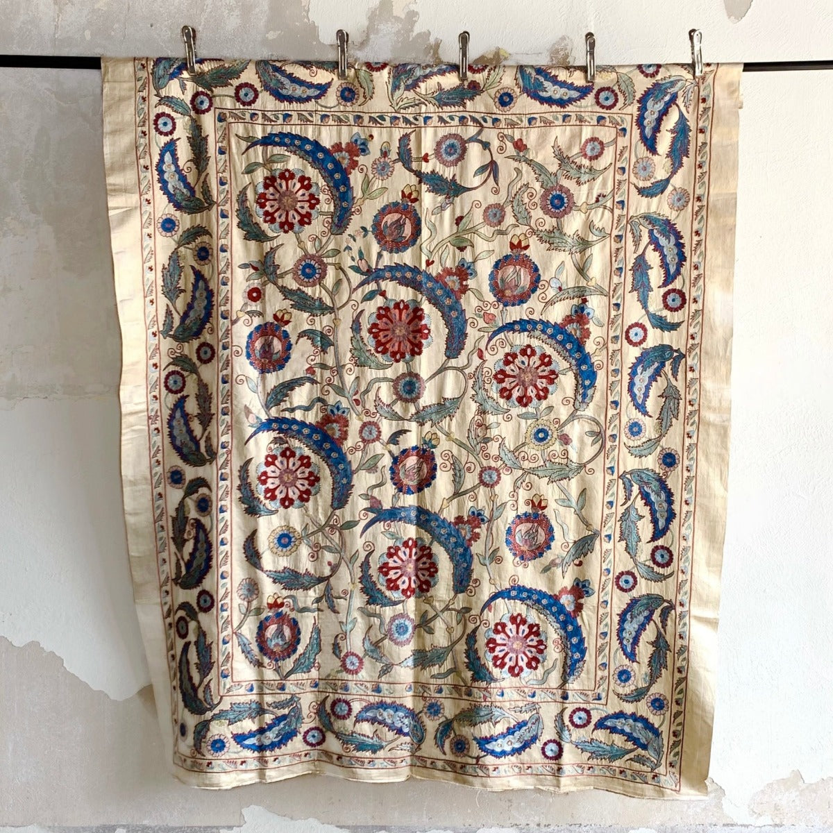 Hand Stitched Suzani (CSSU221722| 61 x 75 1/2") Suzani Aziz Suzani