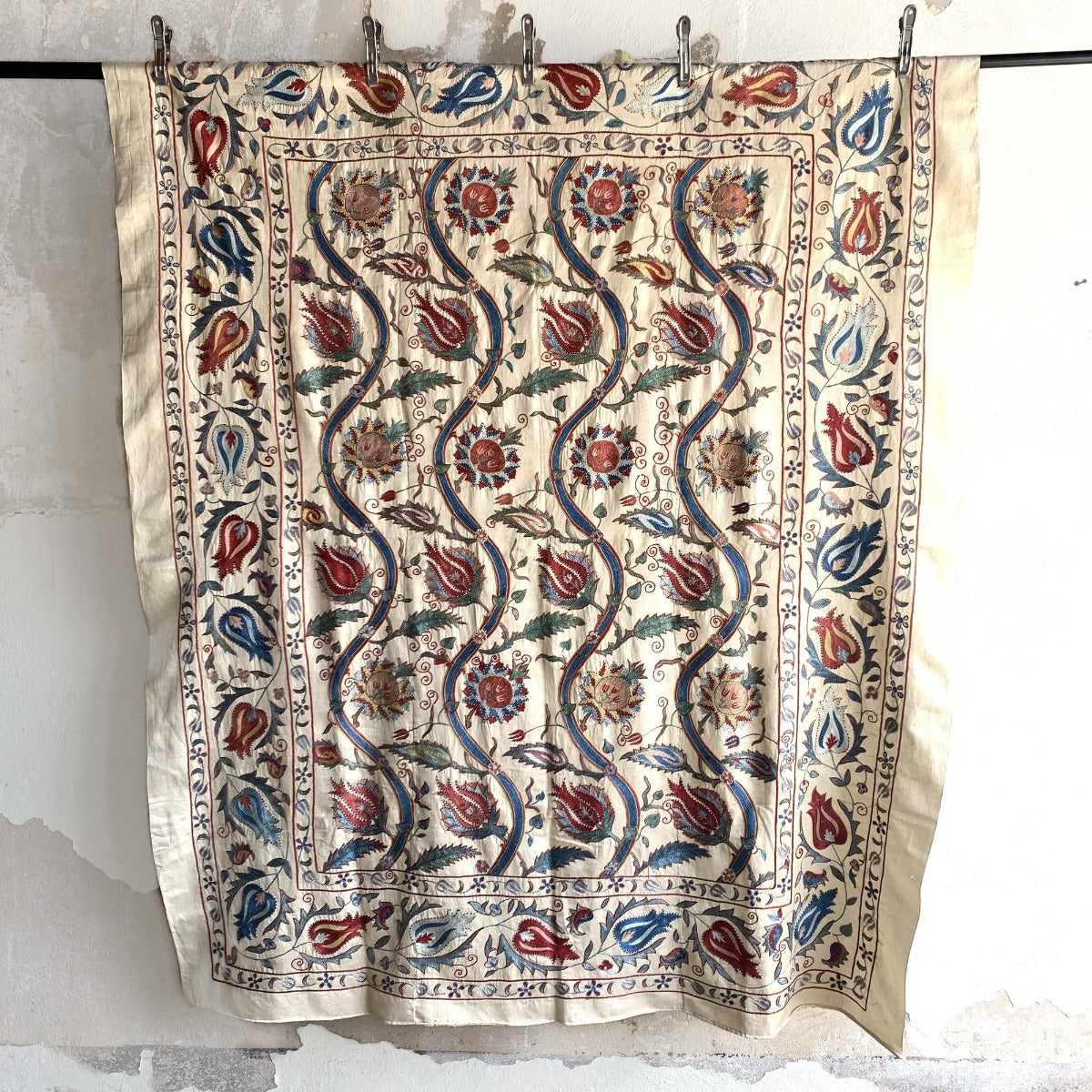 Hand Stitched Suzani (CSSU221922| 62 x 75 1/2") Suzani Aziz Suzani