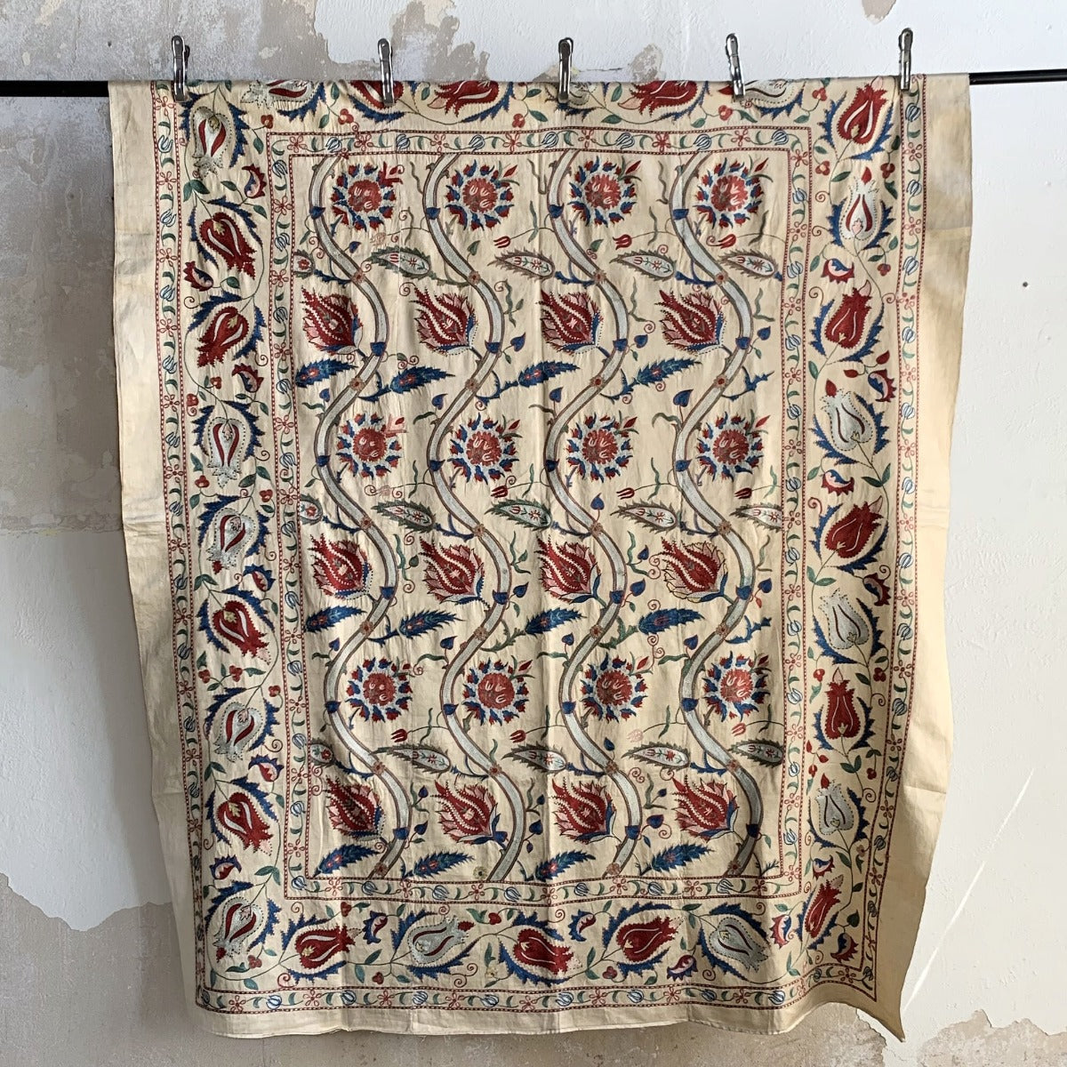 Hand Stitched Suzani (CSSU222222| 63 x 75 1/2") Suzani Aziz Suzani