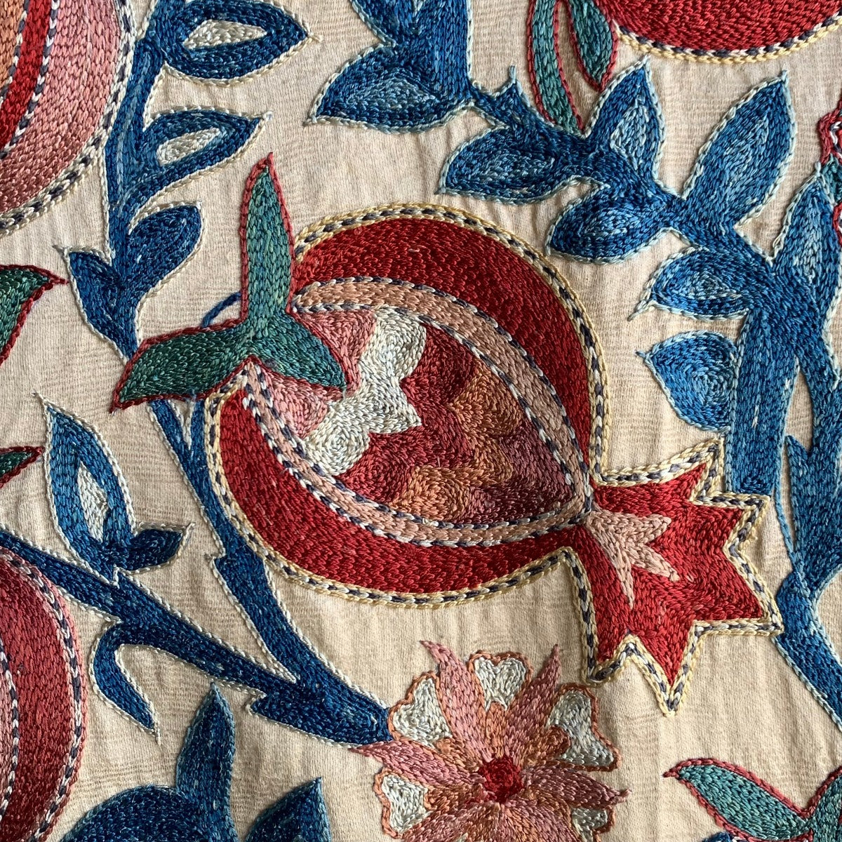 Hand Stitched Suzani (CSSU222522| 60 x 74 1/2") Suzani Aziz Suzani