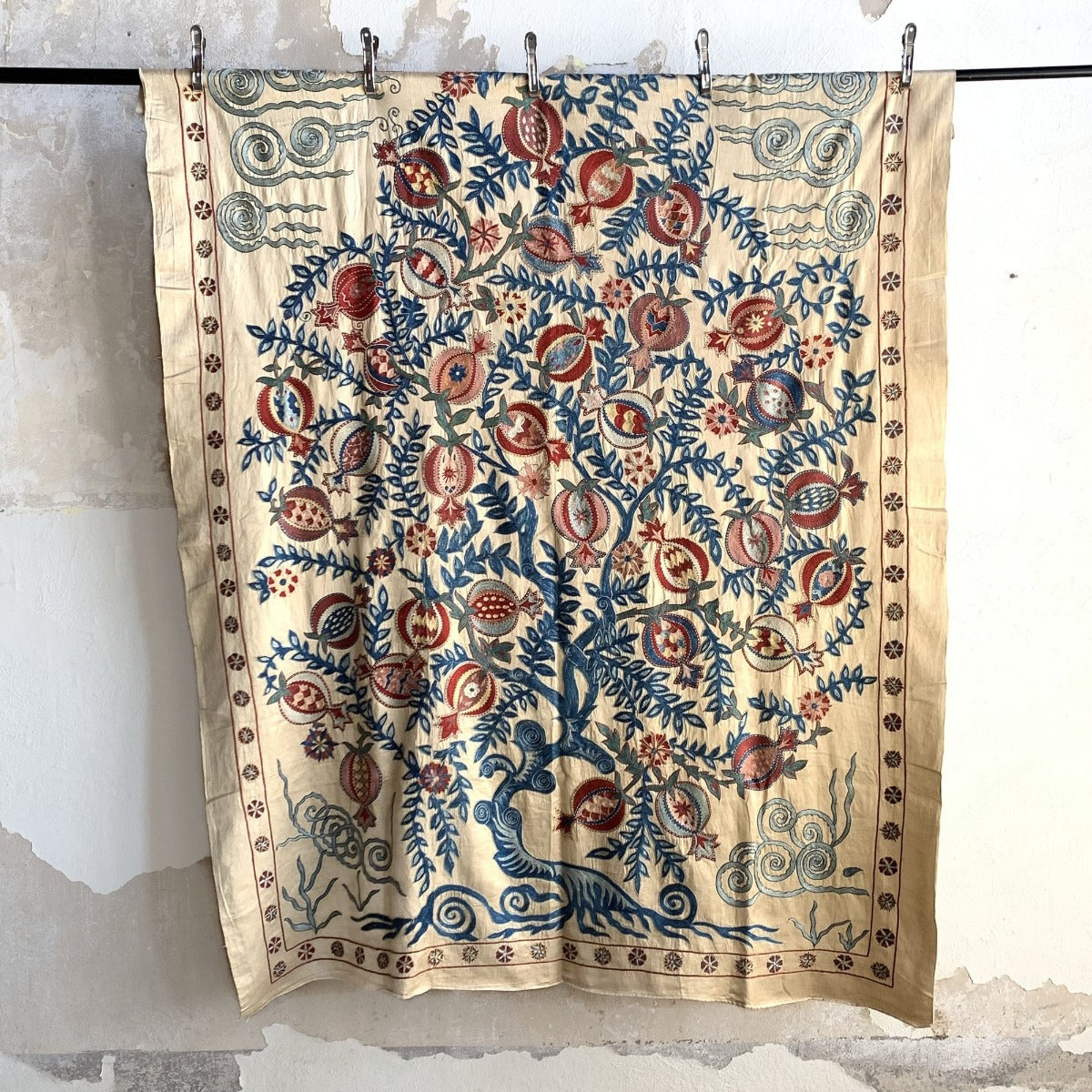 Hand Stitched Suzani (CSSU222522| 60 x 74 1/2") Suzani Aziz Suzani