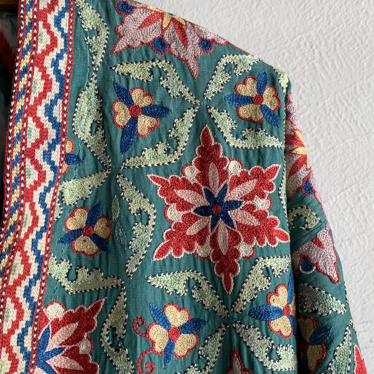 Hand-Stitched Suzani Jacket from Uzbekistan Coat Aziz Suzani