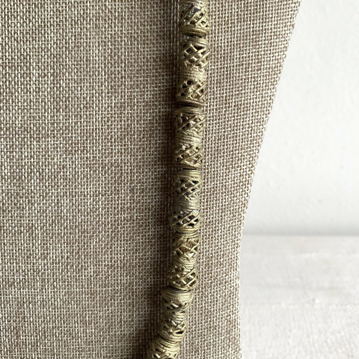 Handmade Ghanaian Brass Beaded Necklace - Small Beads 13" Farafinya African Market Farafinya African Market