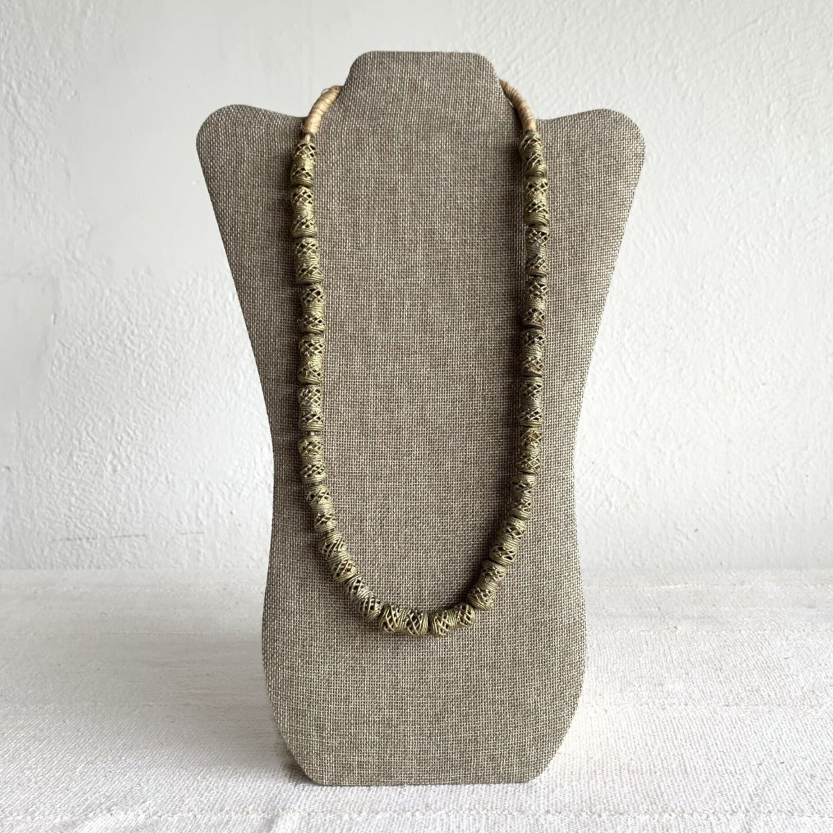 Handmade Ghanaian Brass Beaded Necklace - Small Beads 13" Farafinya African Market Farafinya African Market