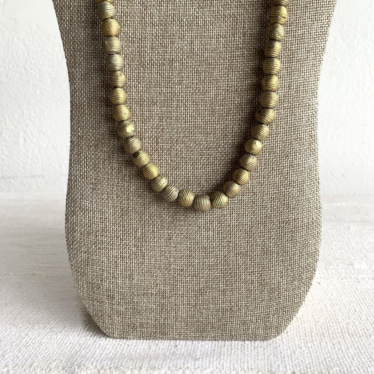 Handmade Ghanaian Brass Beaded Necklace - Small Beads Farafinya African Market Farafinya African Market