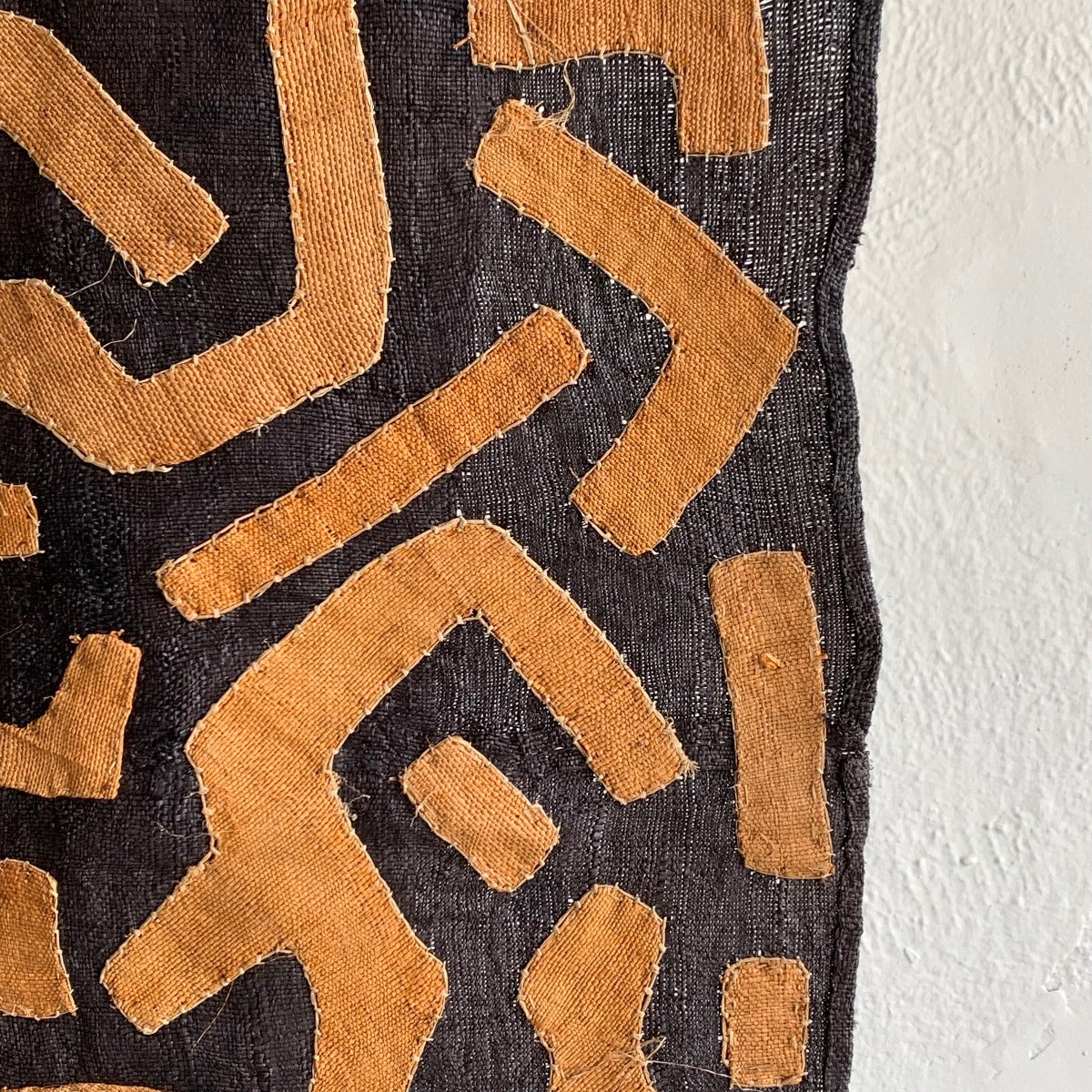 Handwoven Vintage Kuba Cloth (#5651 | 20 1/2 x 123 1/2") Vintage Textile Farafinya African Market