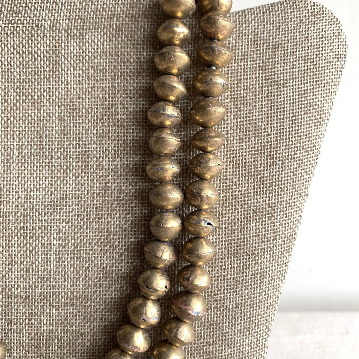 Malian Brass Beaded Necklace - 20" Farafinya African Market Farafinya African Market