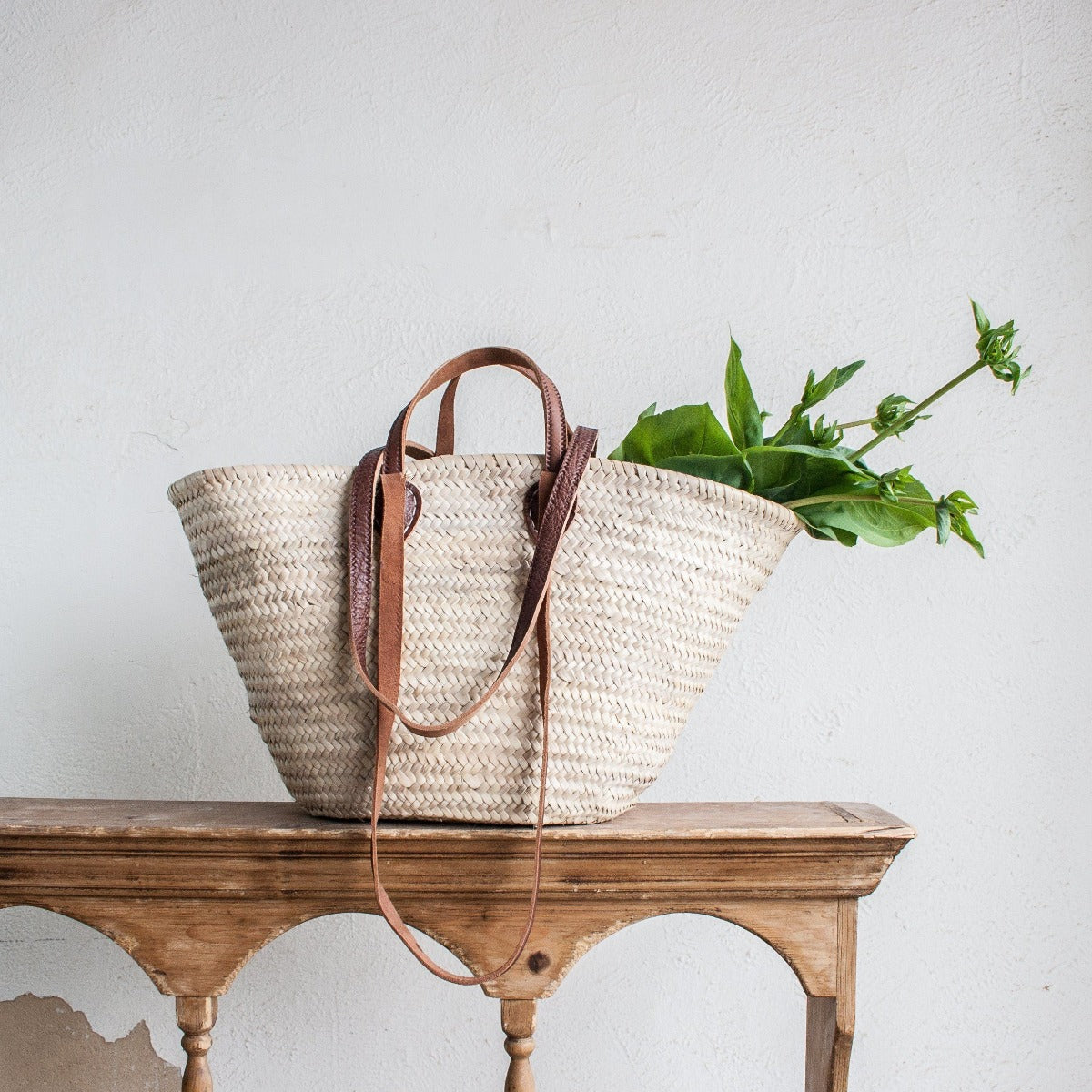 Natural Market Basket Tote Basket B. Viz Design