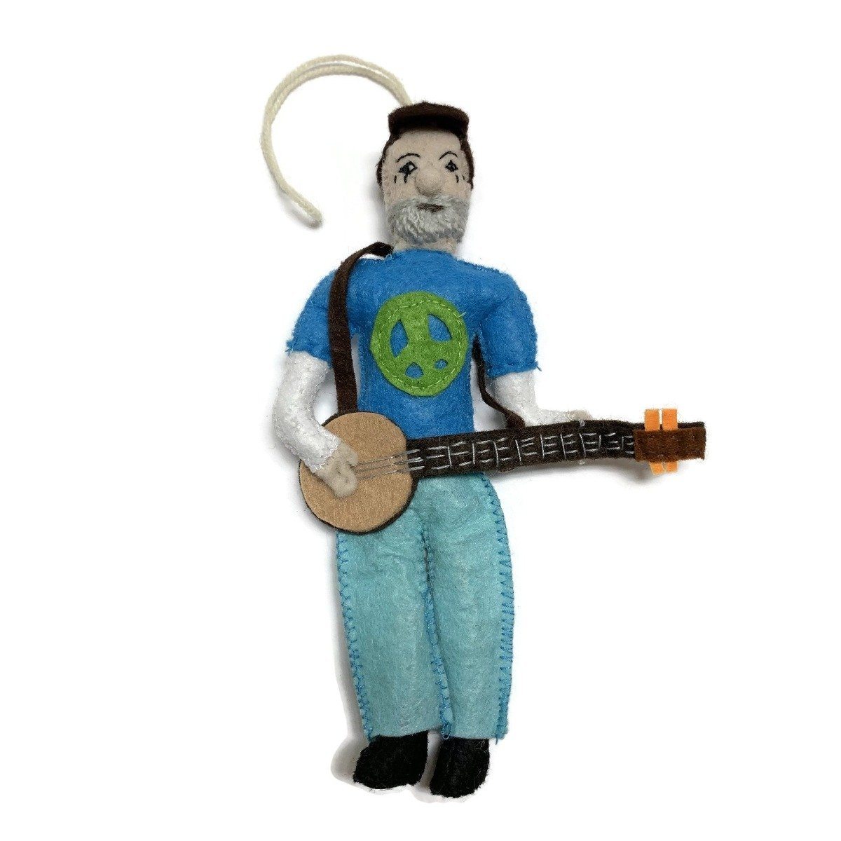 "Pete Seeger" Felt Ornament Ornament Silk Road Bazaar