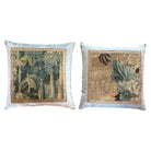 17th Century Flemish Tapestry Fragment (#T031224B | 20 x 20") New Pillows B. Viz Design 