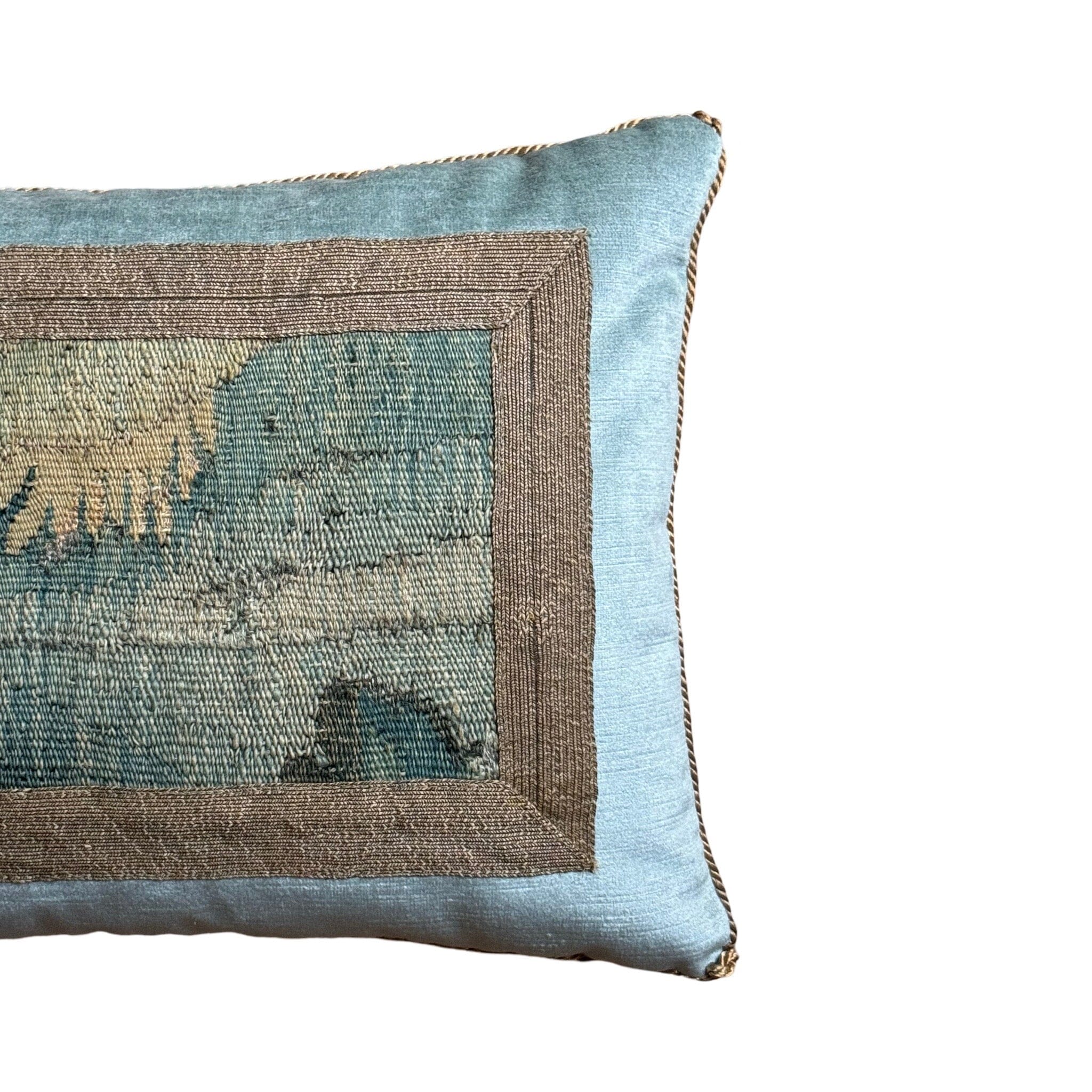 17th Century Flemish Tapestry Fragment (#T031524 | 12 x 16") New Pillows B. Viz Design 