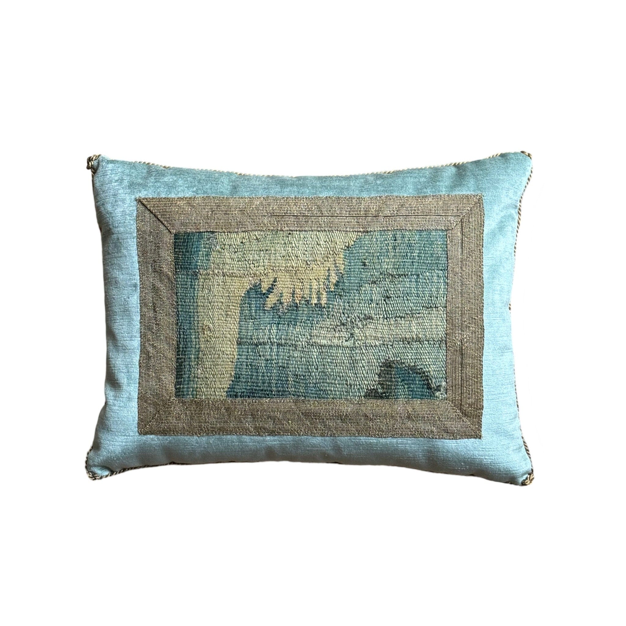 17th Century Flemish Tapestry Fragment (#T031524 | 12 x 16") New Pillows B. Viz Design 