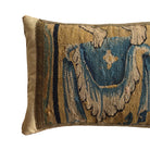 17th Century Tapestry Fragment on Antique Brass Velvet (#T031026 | 14 x 19") New Pillows B. Viz Design 
