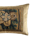 17th Century Tapestry Fragment on Antique Brass Velvet (#T031126 | 13 1/2 x 19") New Pillows B. Viz Design 