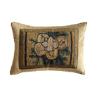 17th Century Tapestry Fragment on Antique Brass Velvet (#T031126 | 13 1/2 x 19") New Pillows B. Viz Design 