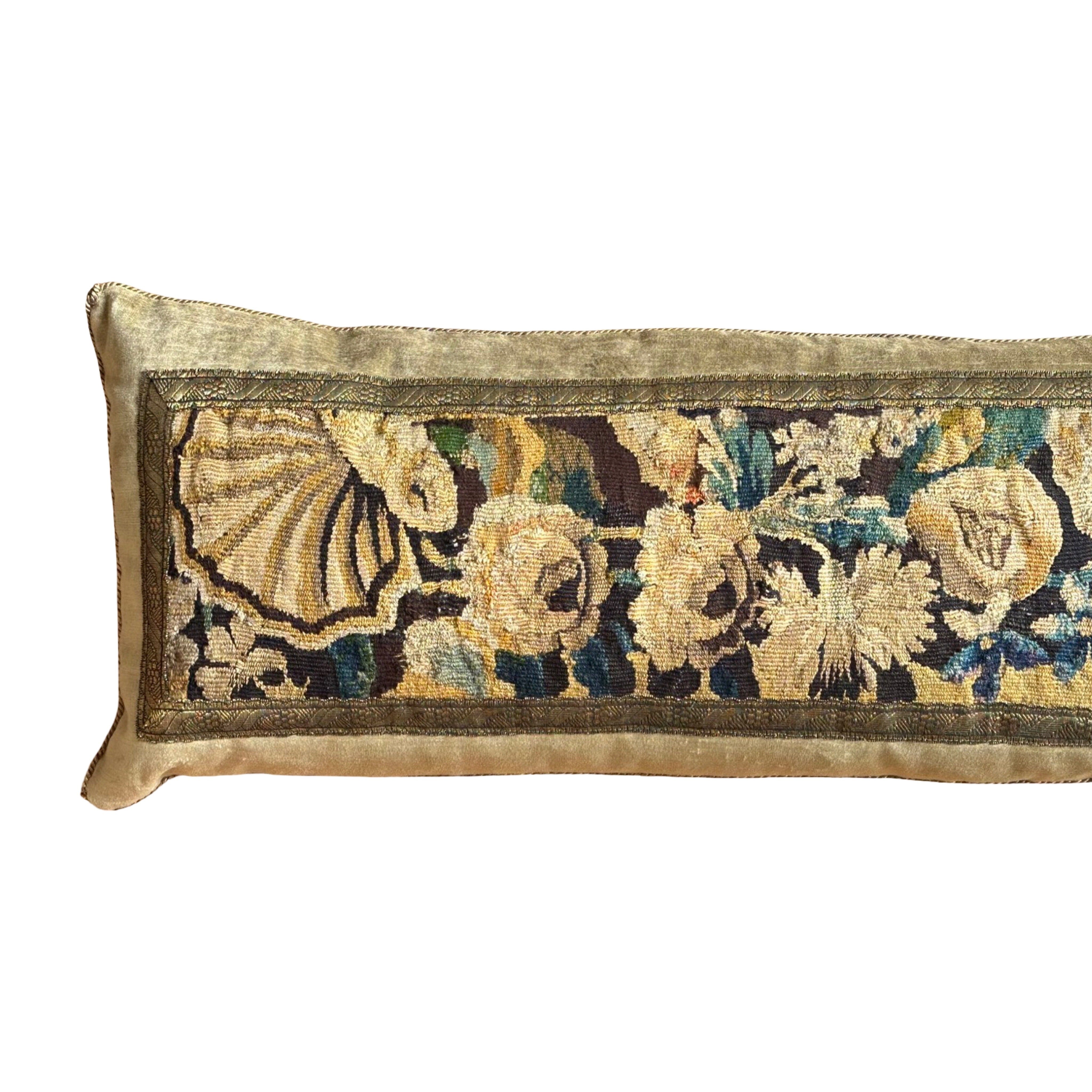 18th C. Aubusson Tapestry Fragment (#T110824 | 13" x 53") New Pillows B. Viz Design 