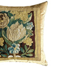 18th C. European Floral Tapestry Fragment on Tawny Velvet (#T051825A | 21" x 21") New Pillows B. Viz Design 