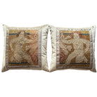 18th Century Tapestry Fragment on Taupe Velvet (#T011026A&B | 21 x 21") New Pillows B. Viz Design 