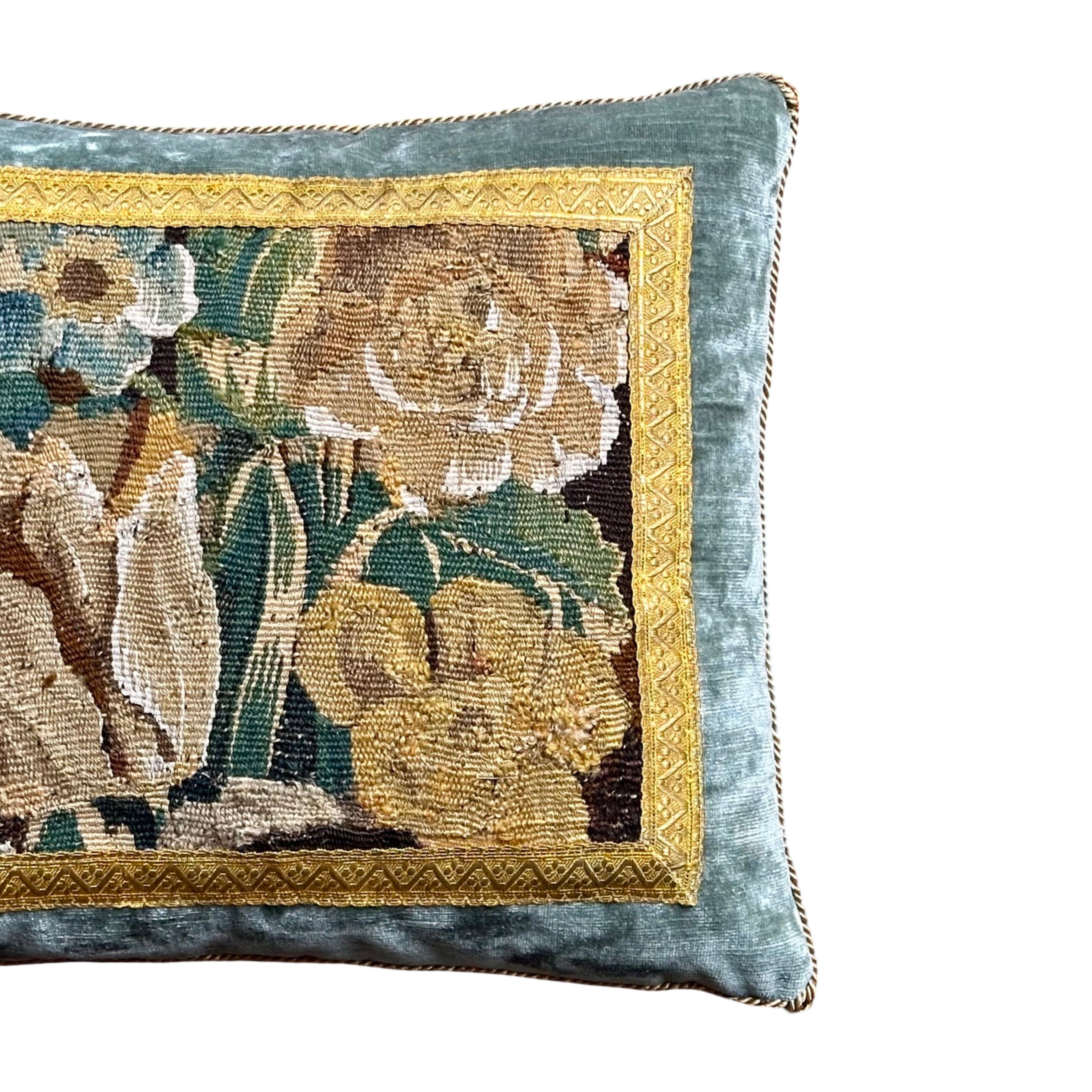 18th Century Tapestry Fragment (#T052225A | 15 x 17") New Pillows B. Viz Design 