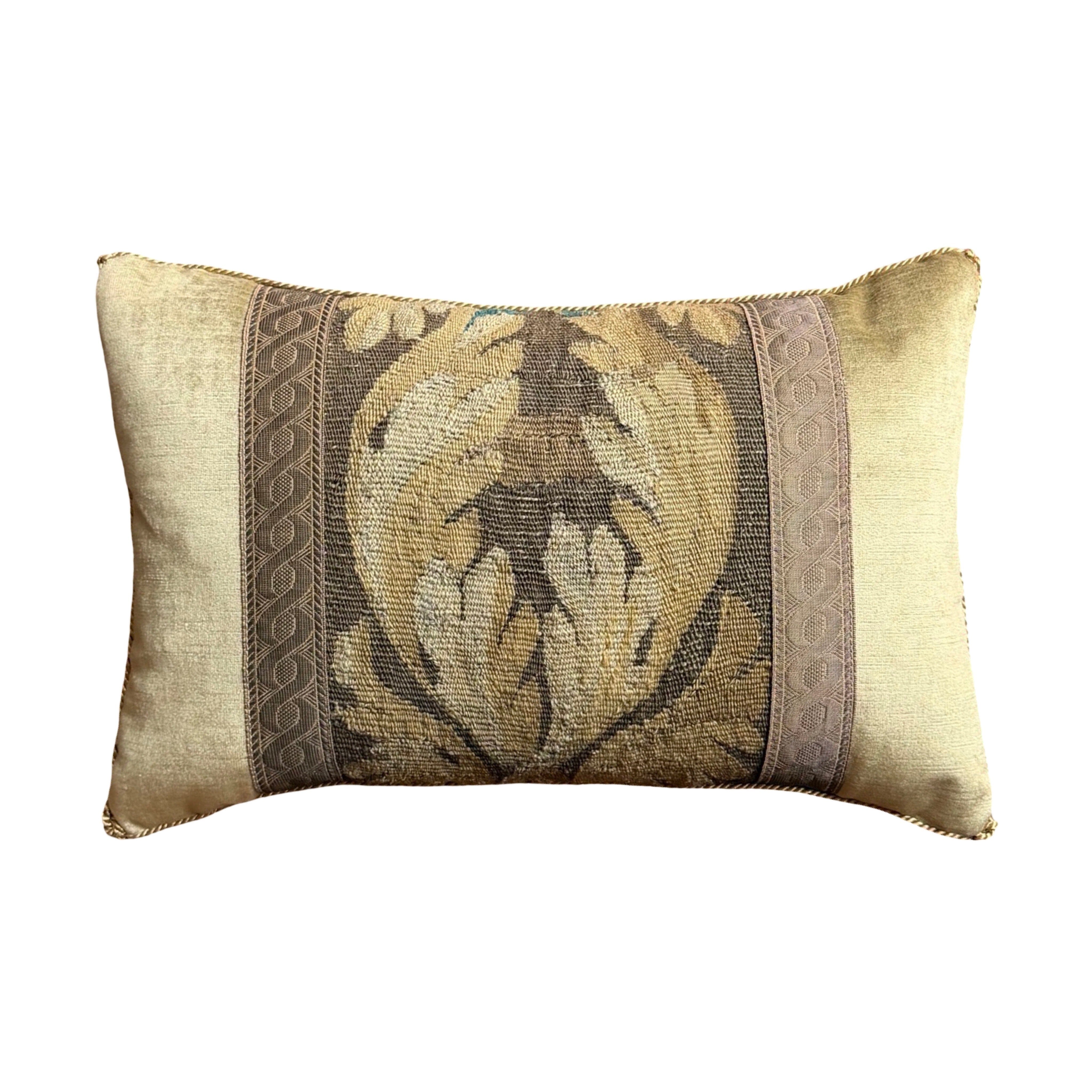 18th Century Tapestry Fragment(#T052425A&B | 12 x 18") New Pillows B. Viz Design B 