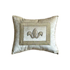 1920's European Silver Metallic Embroidered Applique (#E041325 | 11.5 x 14") New Pillows B. Viz Design 