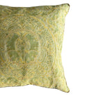 1950s Orsini Fortuny Backed with Pale Chartreuse Velvet (#F062625 | 21 1/2 x 22") New Pillows B. Viz Design 