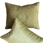 1950s Orsini Fortuny Backed with Pale Chartreuse Velvet (#F062825 | 15 x 19") New Pillows B. Viz Design 
