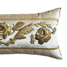 19th C. Antique European Raised Gold Metallic Embroidery (#E052724 | 13 x 30") New Pillows B. Viz Design 