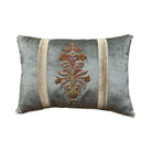 19th C. European Raised Silver and Gold Metallic Embroidery (#E080124 | 12 x 17") New Pillows B. Viz Design 