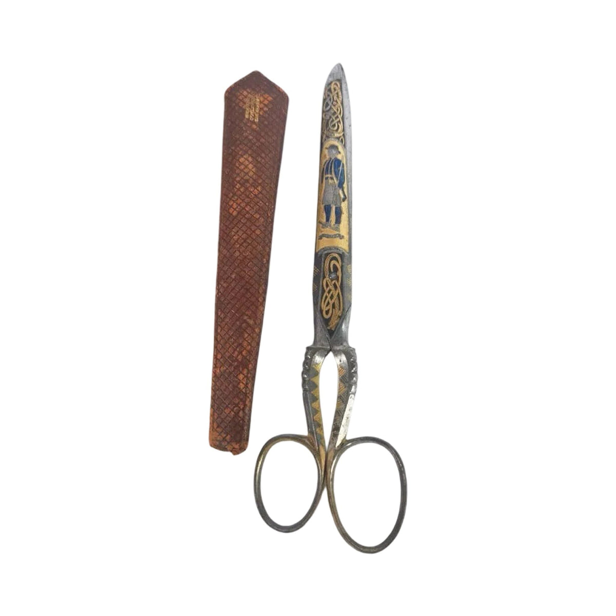 20th C. Toledo Damascene Scissors with Sheath | #10896 Scissors Live Auctioneers 