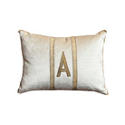"A" Initial Pillow (#A071825) 11 x15" New Pillows B. Viz Design 