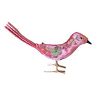 ABBY Hand Embroidered Silk Velvet Poppy Standing Bird Objet d'Art Anke Drechsel 