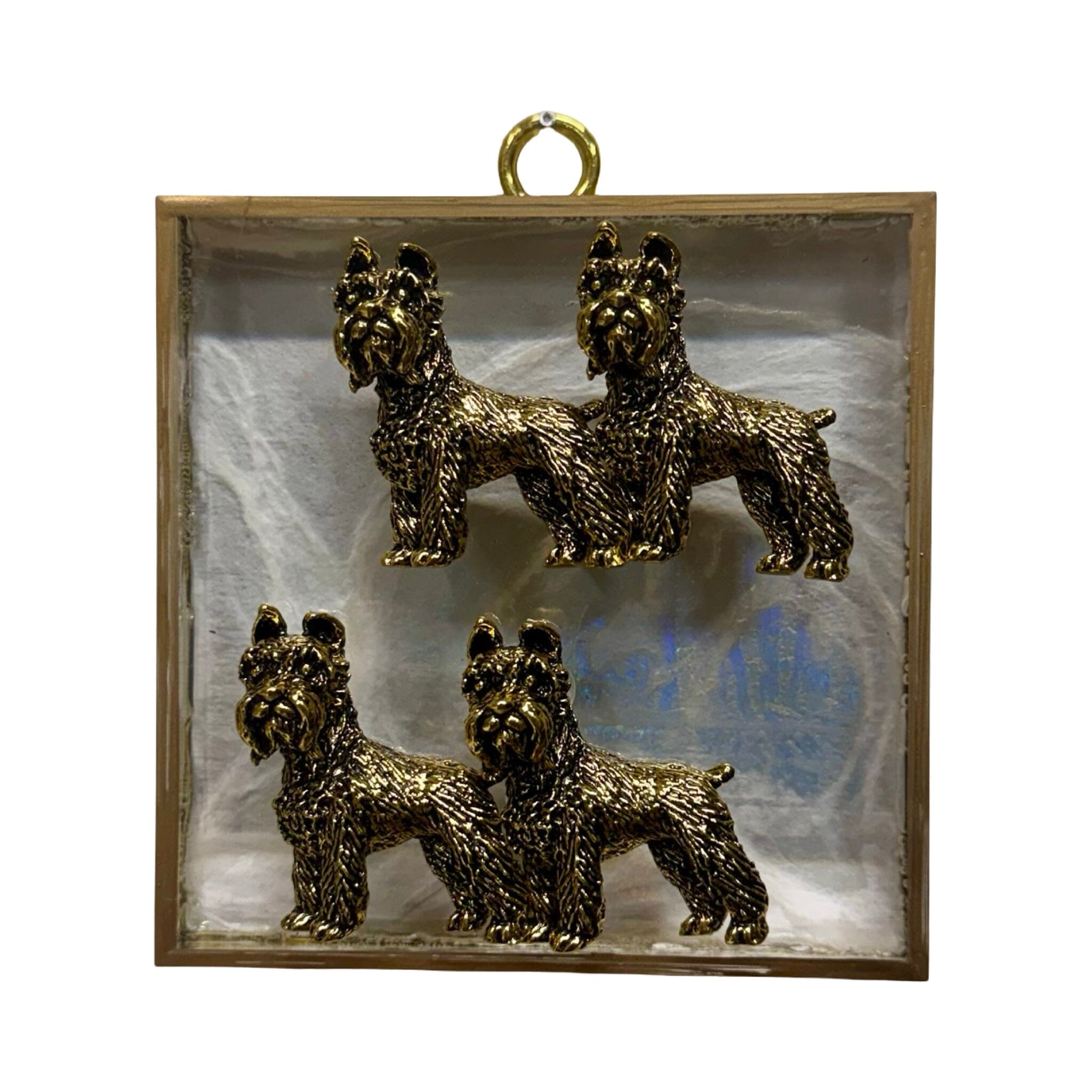 Acrylic Frame with Dogs / Slight Imperfections (#10780 | 4" x 1") Objet d'Art Museum Bees 