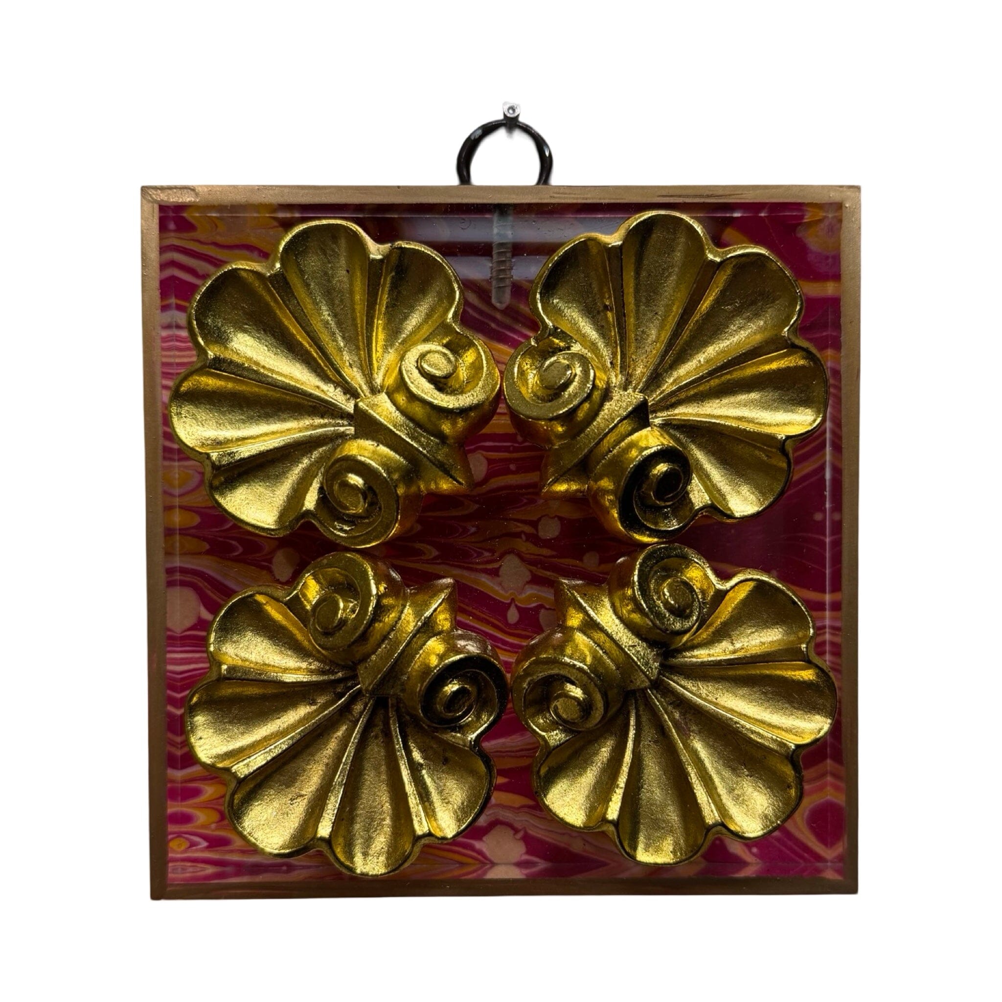 Acrylic Frame with Shells / Slight Imperfections | (4" wide x 1") Art Museum Bees 