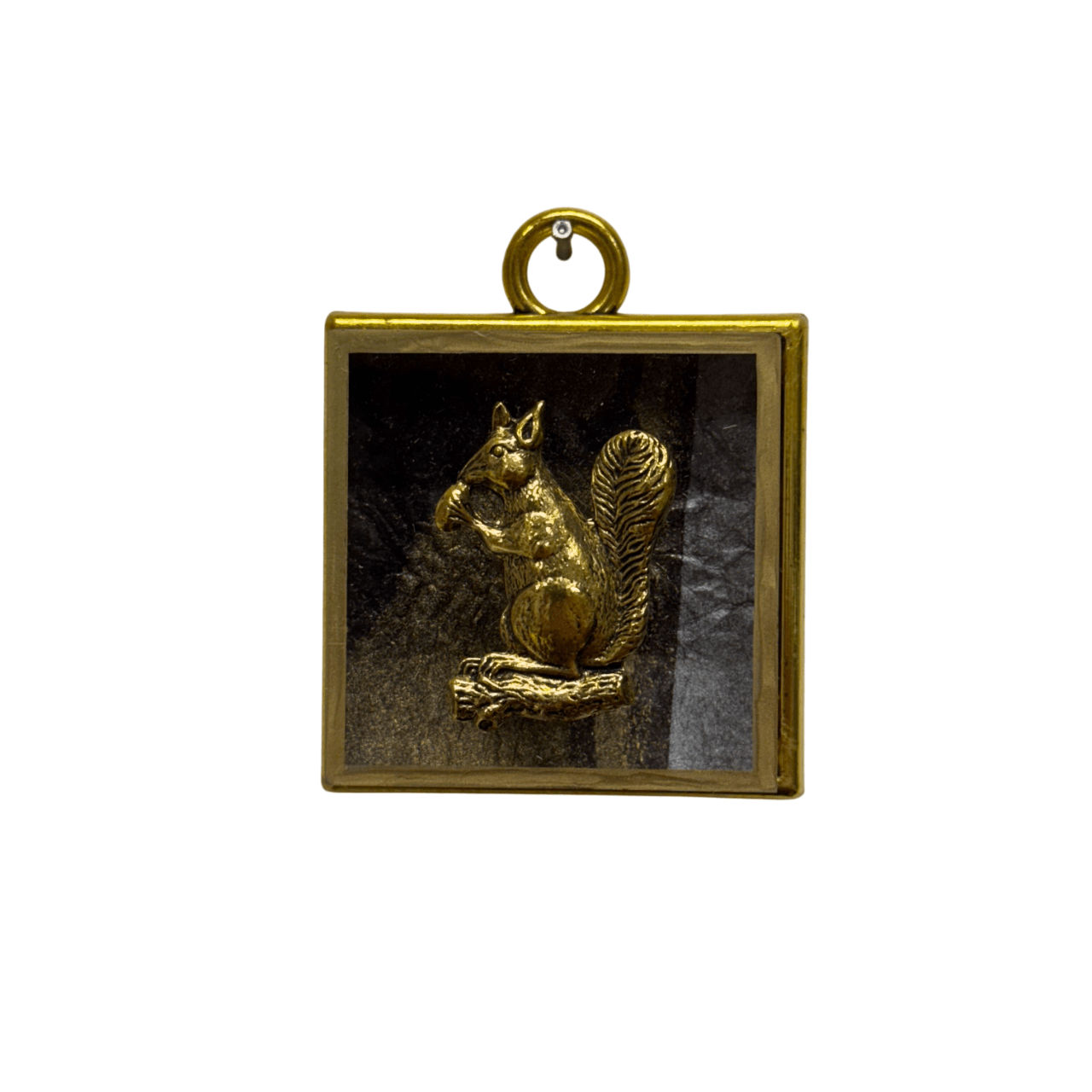 Acrylic Frame with Squirrel on Marble Paper / Slight Imperfections (#10234 | 2" x 1") Objet d'Art Museum Bees 