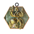 Acrylic Frame with Swans on Mulberry Paper with Slight Imperfections | 4" Wide x 1 Objet d'Art Museum Bees 