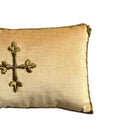 Antique Ecclesiastic Metallic Gold Embroidery (#E051024A&B | 7.5 x 12") New Pillows B. Viz Design 