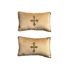 Antique Ecclesiastic Metallic Gold Embroidery (#E051024A&B | 7.5 x 12") New Pillows B. Viz Design 