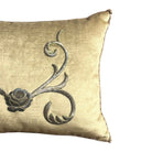 Antique European Raised Bronze Metallic Embroidery (#E041225 | 12.5 x 16.5") New Pillows B. Viz Design 