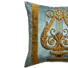 Antique European Raised Gold Metallic Embroidery (E010525 | 19.5 x 20") New Pillows B. Viz Design 