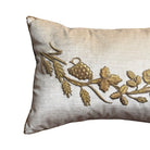 Antique European Raised Gold Metallic Embroidery (#E030426 | 12.25 x 19") New Pillows B. Viz Design 