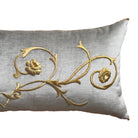 Antique European Raised Gold Metallic Embroidery (#E062125 | 15 x 35") New Pillows B. Viz Design 