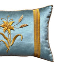 Antique European Raised Gold Metallic Embroidery (#E071224| 12 x 18") Pillow B. Viz Design 