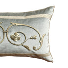 Antique European Raised Silver Embroidery (#E042525 | 12 x19") New Pillows B. Viz Design 