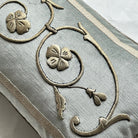 Antique European Raised Silver Embroidery (#E042525 | 12 x19") New Pillows B. Viz Design 