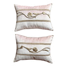 Antique European Raised Silver Embroidery (#E042925A&B | 11 x15") New Pillows B. Viz Design 