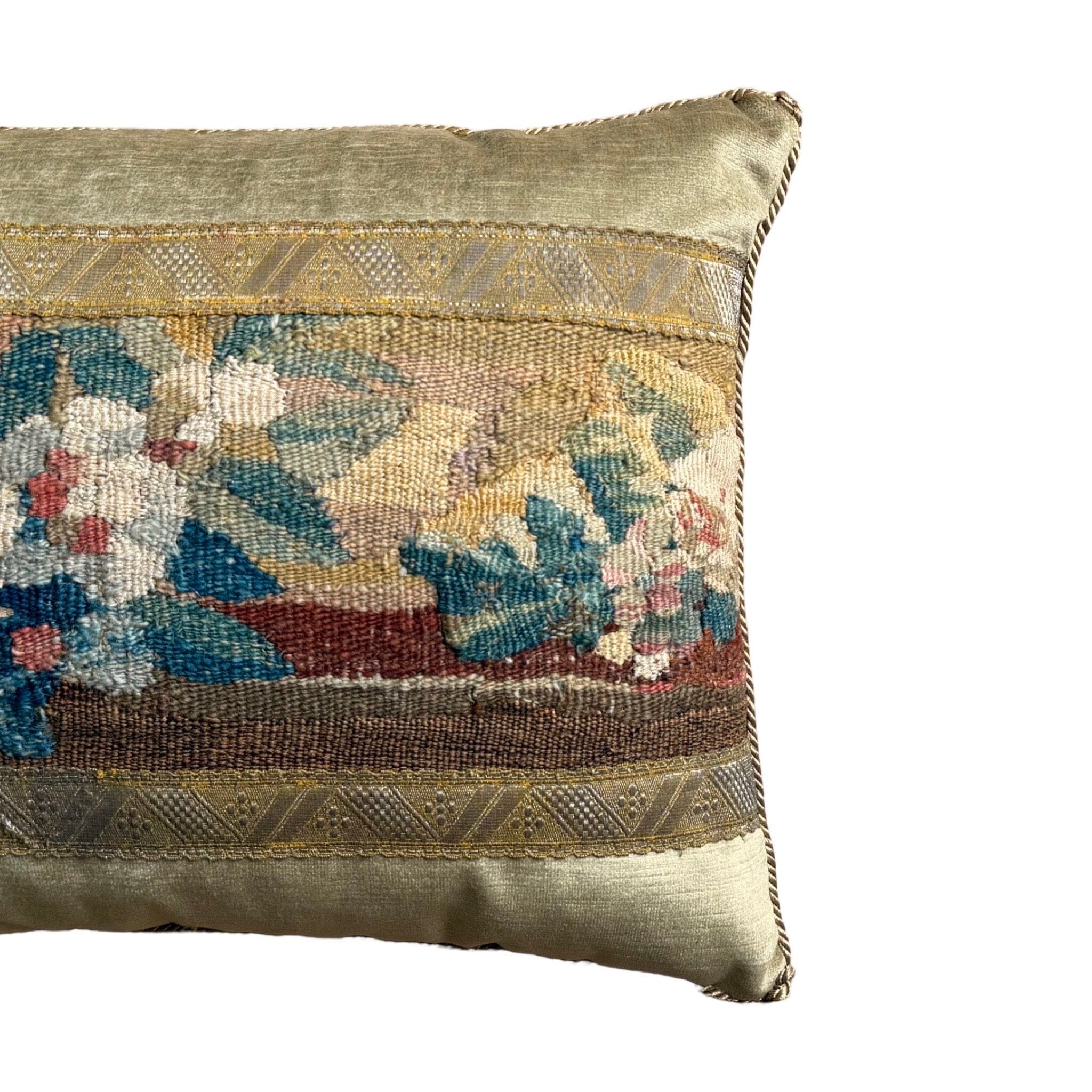 Antique European Tapestry Fragment (#T101424 | 13" x 19") New Pillows B. Viz Design 