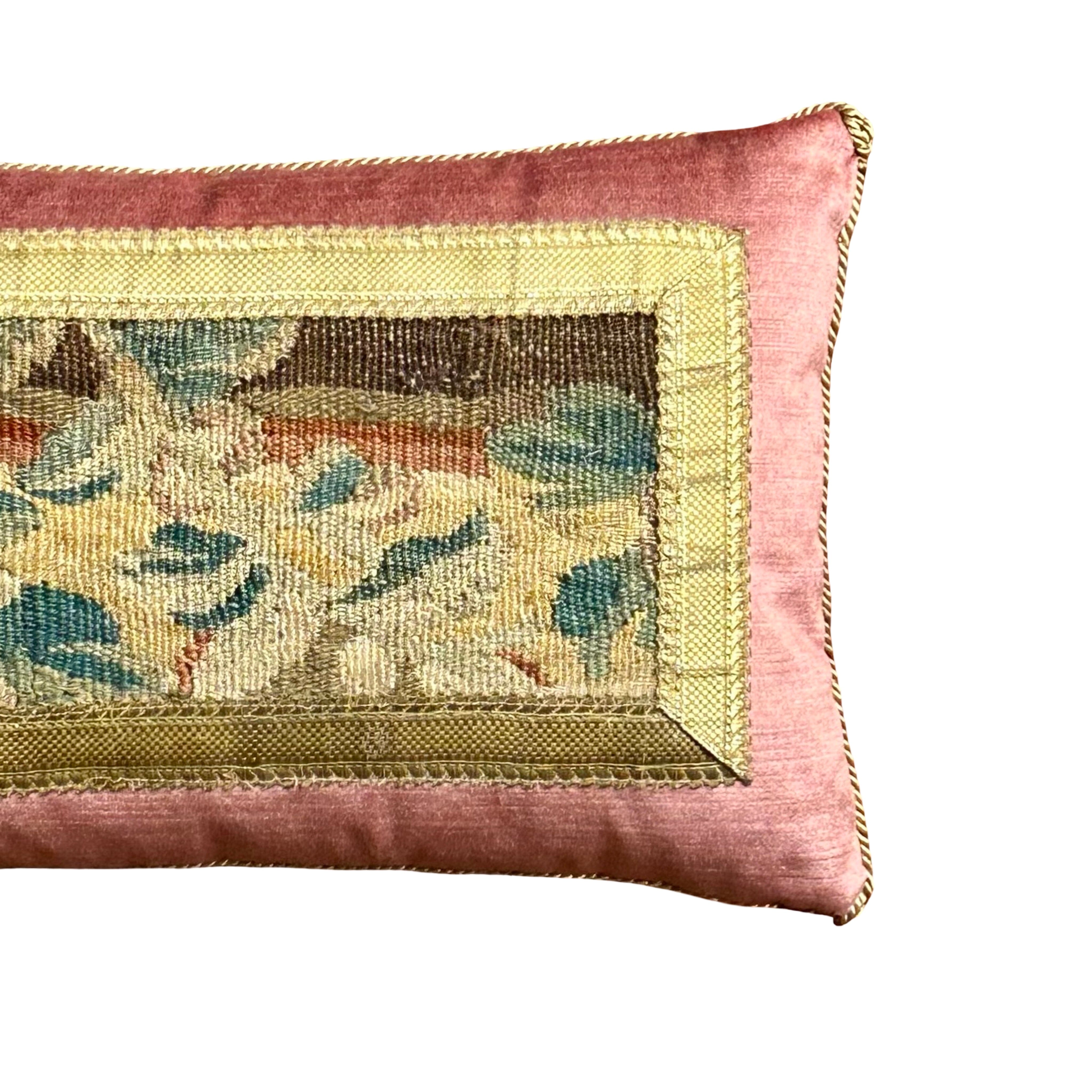 Antique Flemish Tapestry Fragment (#T052325A | 11" x 19.5") New Pillows B. Viz Design 