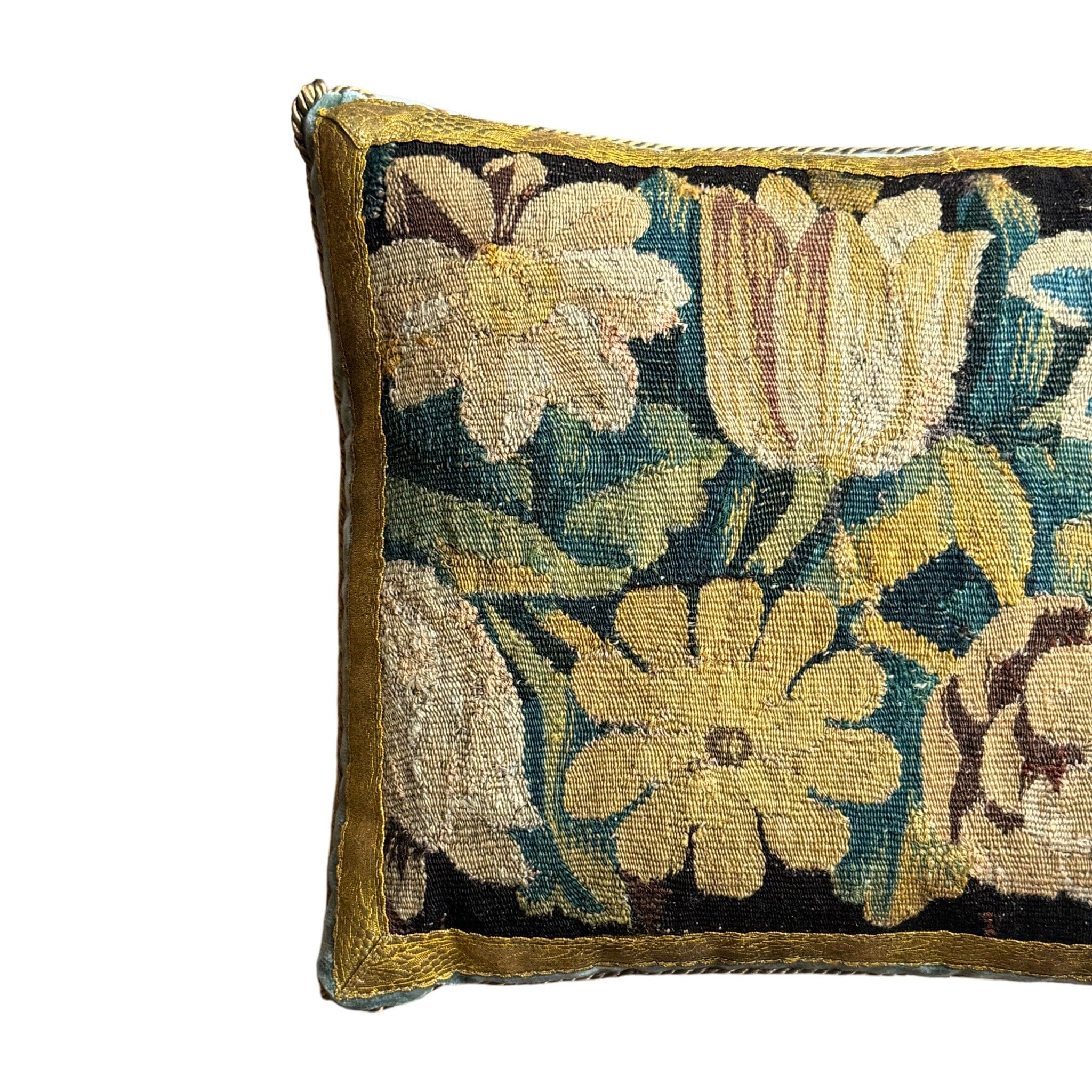 Antique Flemish Tapestry Fragment (#T132123A | 20 x 14”) Pillows B. Viz Design 