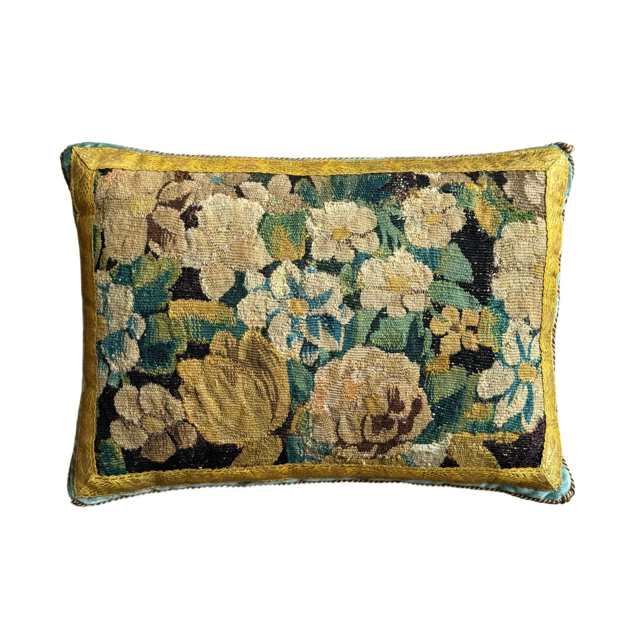 Antique Flemish Tapestry Fragment (#T132123B | 20 x 14”) Pillows B. Viz Design 